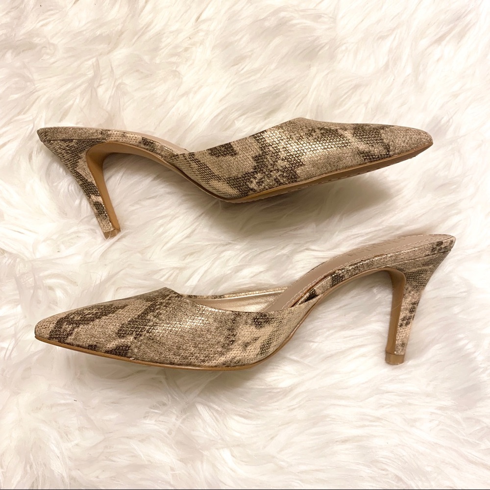 Charles David Lanie metallic snakeskin dress mule - Picture 2 of 6